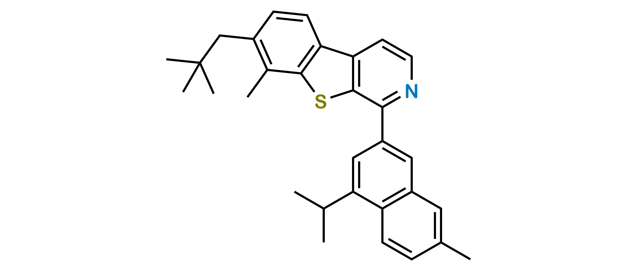1-(4-isopropyl-7-methylnaphthalen-2-yl)-8-methyl-7-neopentylbenzo[4,5]thieno[2,3-c]pyridine