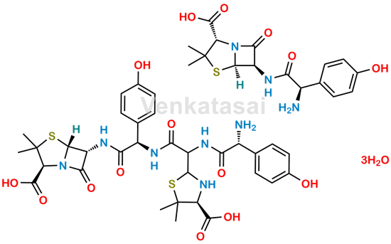 Picture of Amoxicillin related compound J (Mixture of amoxicillin and open ring dimer)