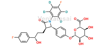 Picture of Ezetimibe Phenoxy Glucuronide D4