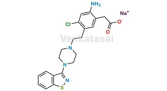 Picture of Ziprasidone Hydrochloride Impurity C (Sodium Salt)