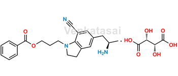 Picture of 5-[(2R)-2-Aminopropyl]-1-[3-(benzoyloxy)propyl]-2,3-dihydro-1H-indole-7-carbonitrile (2R,3R)-2,3-Dihydroxybutanedioate