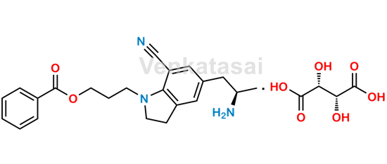 Picture of 5-[(2R)-2-Aminopropyl]-1-[3-(benzoyloxy)propyl]-2,3-dihydro-1H-indole-7-carbonitrile (2R,3R)-2,3-Dihydroxybutanedioate