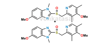 Picture of N-Methyl Omeprazole (Mixture Of Isomers With The Methylated Nitrogens Of Imidazole)