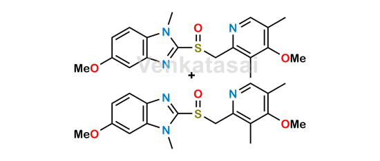 Picture of N-Methyl Omeprazole (Mixture Of Isomers With The Methylated Nitrogens Of Imidazole)