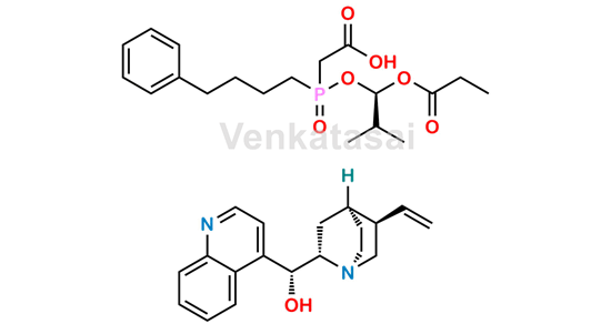 Picture of [R-(R*S*)][[2-Methyl-1-(1-oxopropoxy)propoxy]-(4-phenylbutyl)phosphinyl]acetic acid(-)-cinchonidine (1:1) salt