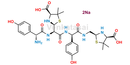 Picture of Amoxicillin Open Ring Decarboxylated Dimer Disodium salt