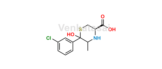 Picture of Bupropion Impurity ((3R,5RS,6RS)-6-(3-Chlorophenyl)-6-Hydroxy-5-Methyl-3-Thiomorpholine Carboxylic Acid)