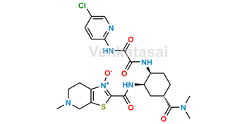 Picture of 2-(((1R,2S,5S)-2-(2-((5-chloropyridin-2-yl)amino)-2-oxoacetamido)-5-(dimethylcarbamoyl)cyclohexyl)carbamoyl)-5-methyl-4,5,6,7-tetrahydrothiazolo[5,4-c]pyridine 1-oxide