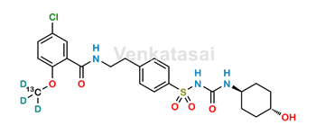 Picture of rac trans-4-Hydroxy Glyburide-13C,d3