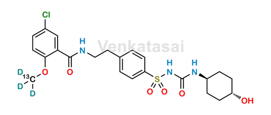 Picture of rac trans-4-Hydroxy Glyburide-13C,d3