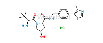 Picture of (2S,4R)-1-((S)-2-Amino-3,3-dimethylbutanoyl)-4-hydroxy-N-(4-(4-methylthiazol-5-yl)benzyl)pyrrolidine-2-carboxamide hydrochloride