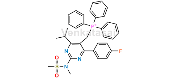 Picture of  Phosphonium, [[4-(4-fluorophenyl)-6-(1-methylethyl)-2-[methyl(methylsulfonyl)amino]-5-pyrimidinyl]methyl]triphenyl-, bromide