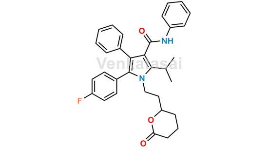 Picture of 5-(4-fluorophenyl)-1-(2-(tetrahydro-6-oxo-2H-pyran-2-yl)ethyl)-2-isopropyl-N,4-diphenyl-1H-pyrrole-3-carboxamide