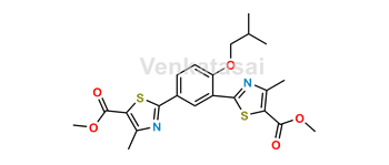 Picture of Febuxostat Impurity (Dimethyl 2,2'-(4-isobutoxy-1,3-phenylene)bis(4-methylthiazole-5-carboxylate))