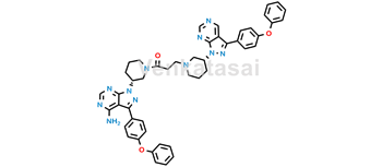 Picture of Ibrutinib Addition Adduct with (R)-1-(3-(4-Amino-3-(4-phenoxyphenyl)-1H-pyrazolo[3,4-d]pyrimidin-1-yl)piperidin-1-yl)