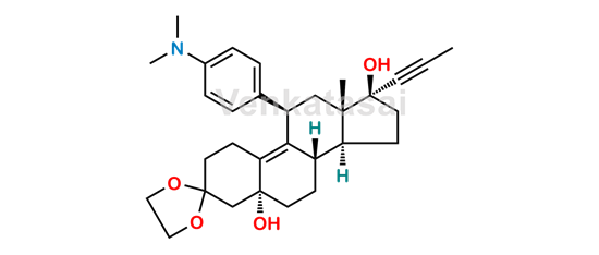 Picture of Mifepristone dioxolane impurity