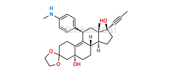 Picture of Ethylene-ani-pynyelone of Mifepristone