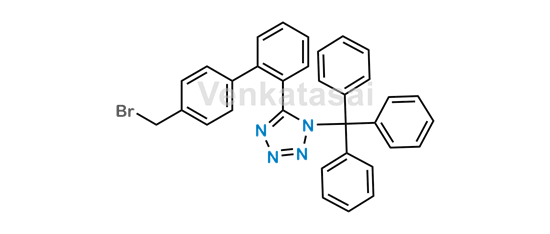 Picture of Olmesartan Impurity (N-(Triphenylmethyl)-5-(4’-bromomethylbiphenyl-2-yl)tetrazole)