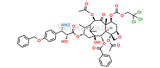 Picture of N-Debenzoyl-3’-p-O-benzy-7-{[(2,2,2,-trichloroethyl)oxy]carbonyl} Paclitaxel