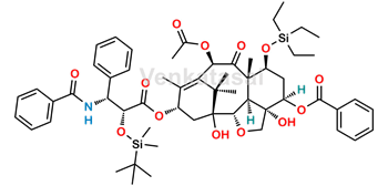 Picture of 7-O-(Triethylsilyl)-2’-O-tert-butyl(dimethyl)silyl-5-benzoyl-4-desacetyldebenzoyl-[2,4]oxol Paclitaxel