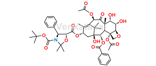 Picture of 13-{[(3-t-Boc)-2,2-dimethyl-4S-phenyl-1,3-oxazolidin-5R-yl]formyl}-6α,7α-dihydroxy Baccatin III