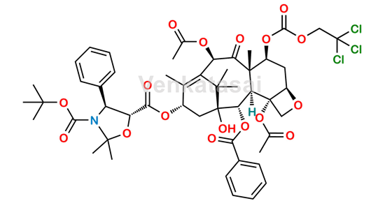 Picture of 13-{[(3-t-Boc)-2,2-dimethyl-4S-phenyl-1,3-oxazolidin-5R-yl]formyl}-7-O-(2,2,2-trichloroethyl)oxy]carbonyl) Baccatin III