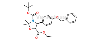 Picture of (4S,5R)-2,2-Dimethyl-4-[4-(phenylmethoxy)phenyl]-N-Dimethylethoxycarbonyl-3,5-oxazolidinecarboxylic Acid Ethyl Ester