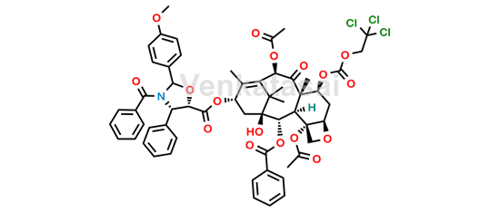 Picture of 7-{[(2,2,2,-Trichloroethyl)oxy]carbonyl} Baccatin III (4S, 5S)-3-Benzoyl-2-(4-methoxyphenyl)-4-phenyl-5-oxazolidinecarboxylate