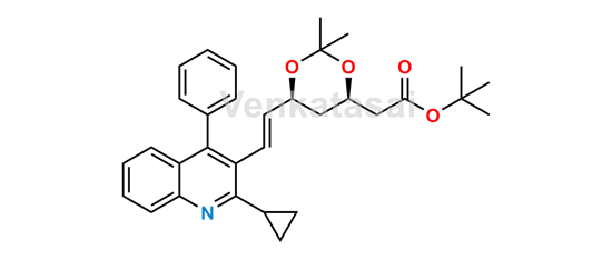 Picture of Pitavastatin Desfluoro Acetonide t-Butyl Ester