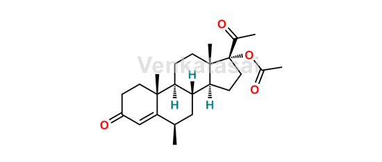 Picture of Medroxyprogesterone EP Impurity D (6-epi-Medroxy Progesterone Acetate)