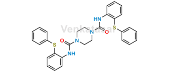 Picture of Quetiapine Impurity (N,N'-bis[(2-phenylthio)phenyl]-1,4-piperazinedicarboxamide)