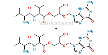 Picture of Valganciclovir N-Valyl Impurity - (Mixture of Amide Diastereoisomer -1 & 2)