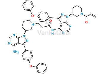 Picture of Namino-{3-[(R)-1-(3-(4-Amino-3-(4-phenoxyphenyl)-1H-pyrazolo[3,4-d]pyrimidin-1-yl)piperidin-1-yl]-propionyl} Ibrutinib