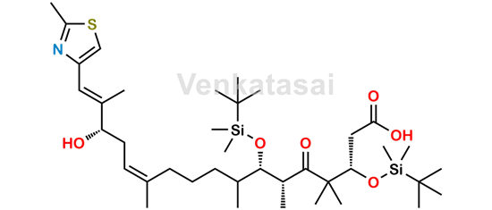 Picture of (3S,6R,7S,12Z,15S,16E)-3,7-Bis-{[tert-butyl(dimethyl)silyl]oxy}-15-hydroxy-4,4,6,8,12,16-hexamethyl-17-(2-methyl-1,3-thiazol-4-yl)-5-oxoheptadeca-12,16-dienoic Acid