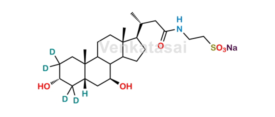 Picture of 24-Nor Tauroursodeoxycholic Acid-D4 (major)