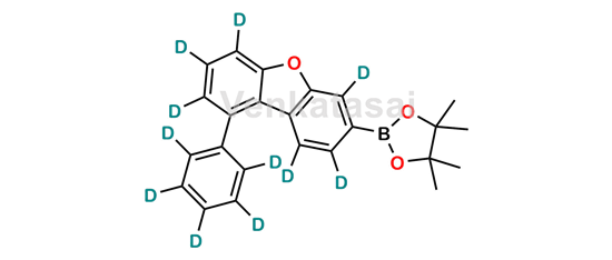Picture of 4,4,5,5-tetramethyl-2-(9-(phenyl-d5)dibenzo[b,d]furan-3-yl-1,2,4,6,7,8-d6)-1,3,2-dioxaborolane