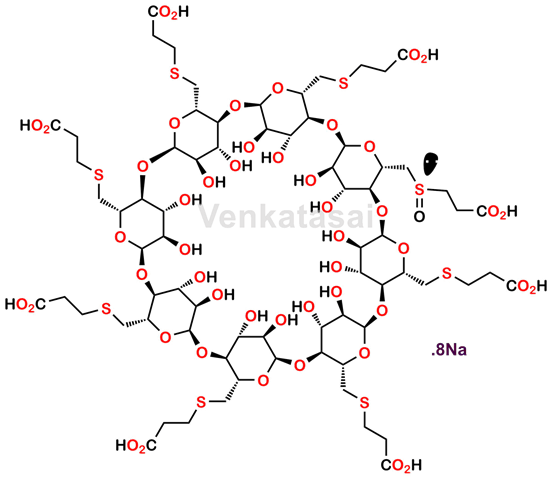 Picture of Sugammadex Diastereomer 2 Sulfoxide (Sodium Salt) Picture of Sugammadex Diastereomer 2 Sulfoxide (Sodium Salt)