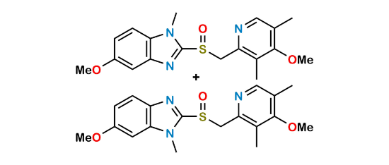 Picture of  N-Methyl Omeprazole (Mixture Of Isomers With The Methylated Nitrogens Of Imidazole)
