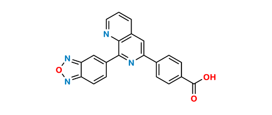 Picture of RO-4582640 (4-(8-Benzo[1,2,5]oxadiazol-5-yl-[1,7]naphthyridin-6-yl)-benzoic acid)