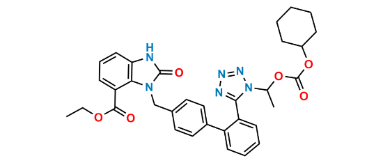Picture of Candesartan Ethyl Ester Desethyl N1-Cilexetil Analog Picture of Candesartan Ethyl Ester Desethyl N1-Cilexetil Analog