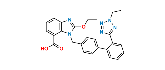 Picture of Candesartan N2-Ethyl Impurity Picture of Candesartan N2-Ethyl Impurity
