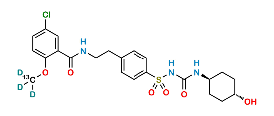 Picture of rac trans-4-Hydroxy Glyburide-13C,d3