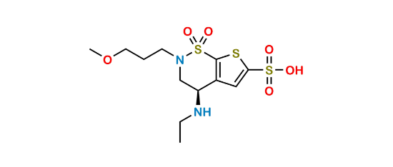 Picture of (R)-4-(Ethylamino)-2-(3-methoxypropyl)-3,4-dihydro-2H-thieno[3,2-e][1,2]thiazine-6-sulfonic acid 1,1-dioxide