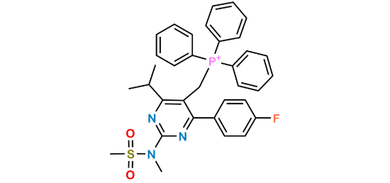 Picture of  Phosphonium, [[4-(4-fluorophenyl)-6-(1-methylethyl)-2-[methyl(methylsulfonyl)amino]-5-pyrimidinyl]methyl]triphenyl-, bromide