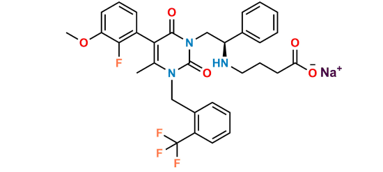 Picture of Elagolix 2-trifluoromethyl Desfluoro Impurity