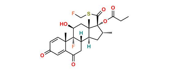 Picture of Fluticasone Impurity (6-Desfluoro-6-Oxo Propionate)