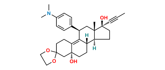 Picture of Mifepristone dioxolane impurity