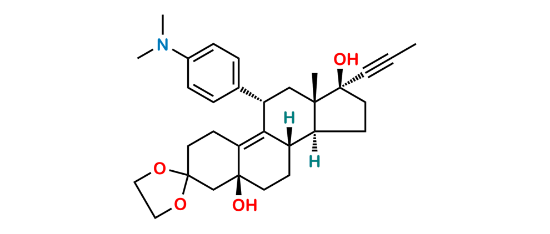Picture of 11-alpha dioxolane mifepristone