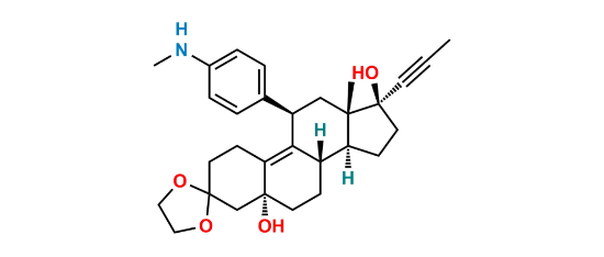 Picture of Ethylene-ani-pynyelone of Mifepristone