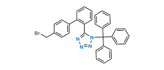 Picture of Olmesartan Impurity (N-(Triphenylmethyl)-5-(4’-bromomethylbiphenyl-2-yl)tetrazole)